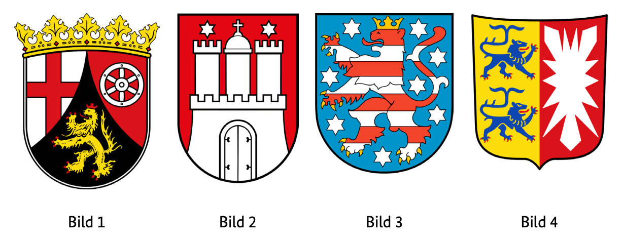 Welches Wappen gehört zum Bundesland Rheinland-Pfalz?