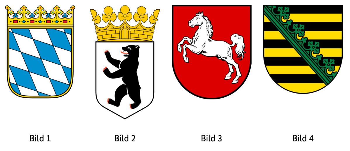 Welches Wappen gehört zum Freistaat Sachsen?