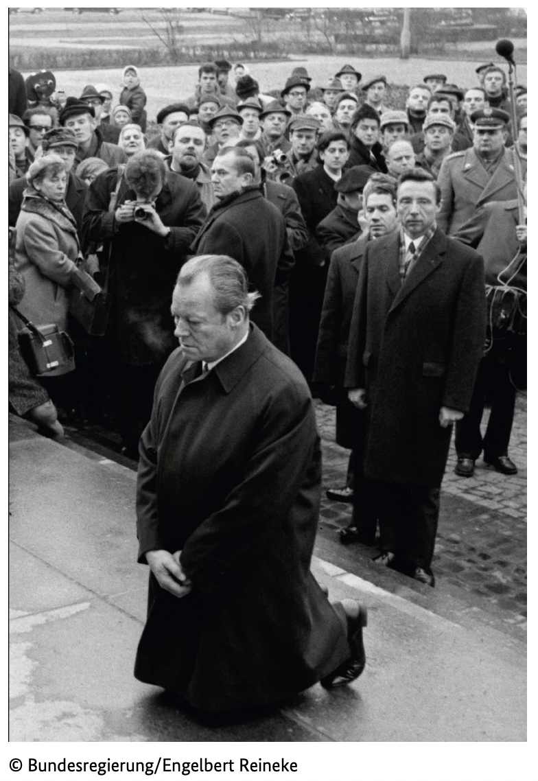 Was wollte Willy Brandt mit seinem Kniefall 1970 im ehemaligen jüdischen Ghetto in Warschau ausdrücken?